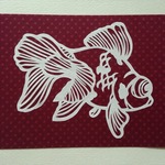 切り絵副産物　＜金魚2＞