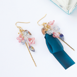 『ルノワール ピアノを弾く少女たちの色彩bouquet Silk ribbon ピアス/イヤリング』▷水彩ジュエリー