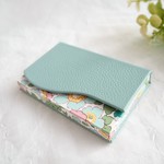 本革とリバティの名刺入れ  ライトターキッシュ