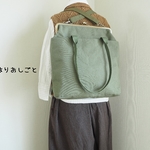 【受注制作】A4サイズもラクラク収納！帆布のがまぐち3wayリュックサック≪オリーブグリーン≫