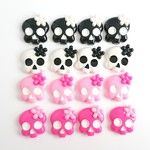 B品 ドクロのデコパーツ*16個
