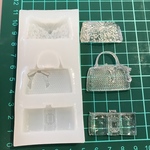 3種類のバッグ型シリコンモールド・鏡面モールド・アクセサリーパーツ