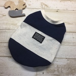 半袖Tシャツ＊ワイドボーダー（ネイビー）