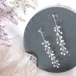 お呼ばれ立体小枝ピアス/イヤリング*silver