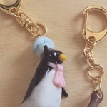 パン食堂☆いらっしゃいませペンギンコックキーホルダー