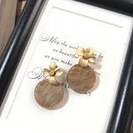 GDフラワー×ベージュサークルピアス♡