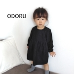 【再販】ベビー👶フランネルのブラックワンピース