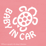 神の使い・幸せを運ぶ　ウミガメ001　ベビーインカー　baby in car ★ ステッカー