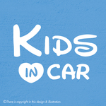かわいいテキスト　ロゴタイプ003／キッズインカー　kids in car ★ ステッカー  