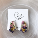 【送料無料】お花のカケラ 押し花ピアス/イヤリング