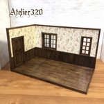 ぴ組様専用 my room L字型ドールハウス  ミニチュア家具 1/12サイズ               