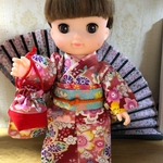 メルちゃんソランちゃん着物  桜総柄赤系
