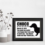 SILHOUETTE#DOG NAME MESSAGE POSTER(A4) 
