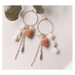 ピンクベージュフープアクセサリー♡⃛ೄ