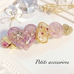 feminine 煌めき雪の結晶ロングバレッタ
