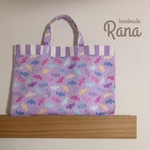SALE！！！♡キャンディ×ストライプ♡パープル♡レッスンバッグ♡