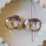 1セットのみ◆ デッドストック 25mm ビーズ クリア ピンク
