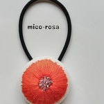 大人のお花刺繍　ヘアゴム
