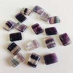 [4個　1セット] 天然石　マルチカラーフローライトAA++　レクタングル　18×13×5mm
