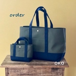 【y様専用】帆布トートバッグ横長Ｌ＆ミニ order作品