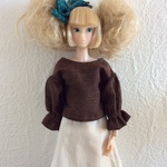 D237＿ボリューム袖のブラウス（27cmドール用）