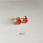≪14kgf≫vintage swarovski サン スタッドピアス しずく型