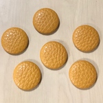 MUSTARD YELLOW ROUND DESIGN CABOCHONS
