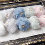 New！１０個★もふもふボールチャーム　金具付き　