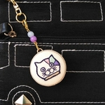 刺繍キーホルダー・バッグチャーム　猫