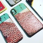 ヴィンテージクローバーレンガブロック7iPhone6/6s/7/8対応スマホケース