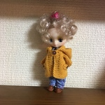 フード付きコート(黄色)