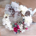 atelier lulu*様専用ページ(24.5cm)＊ベリーピンクのアンティークガーデン＊アンティークリース