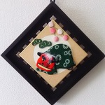 ちりめん細工  獅子舞   壁掛け(Ａ)