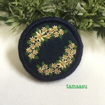 お花の刺繍ブローチ✴︎581