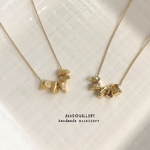 ☆ネックレス☆さざれゴールドビーズネックレス☆