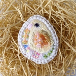 【futsu22さま オーダー品】サザナミインコの手刺繍ブローチ
