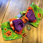 犬・猫の首輪　31～34　cocochanチョーカーNEO　グリーン・ハロウィン・お化けカボチャ・黒猫