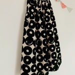 ＊dot & doughnut♪綿麻ロングティアードスカート（black)＊