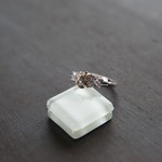 スモーキークォーツ　バタフライクロスCZリング　SILVER925