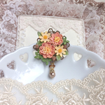秋色アレンジネックレス　フレンチマリーゴールド　送料無料♪