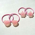 ざらめキャンディ ヘアゴム ピーチ      