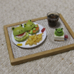 ミニチュア カエルバーガーセット2