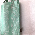 【SALE】rope柄の小さなトートバッグ／ミント×ピンク