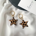 star×leopard ダブルフープ　ピアス/イヤリング