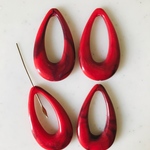 Red Black Marble Drop Pendant Tops 2