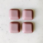 Matte Dusty Pink Pyramid Square Cabochons