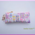 ★One side all skeleton pouch　LIBERTY　Forget me nots　フォーゲット・ミー・ノッツ　17P　◆コインケース　小物入れに