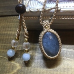 【SALE!】綺麗なブルーアクアマリン☆マクラメネックレス