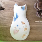 ねこの背にハート＊ブローチ