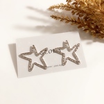 シルバースターピアス／星ピアス／金属アレルギー／大ぶり